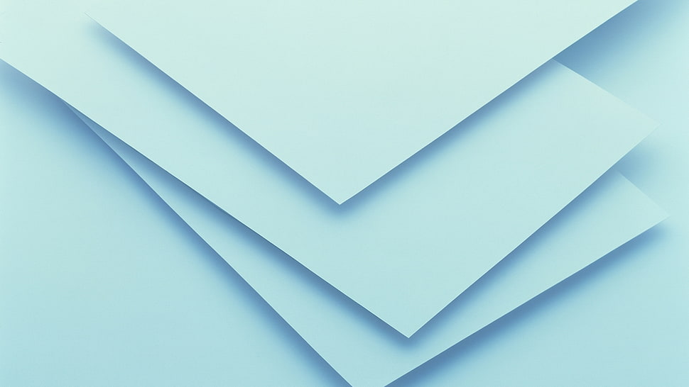 three blue printing papers HD wallpaper